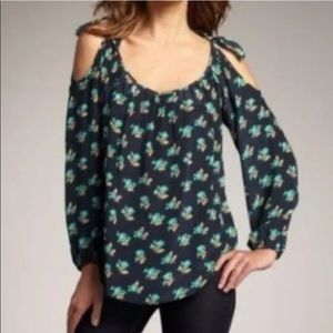 Rebecca Taylor Black Floral Blouse